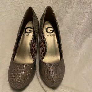 Guess silver heels